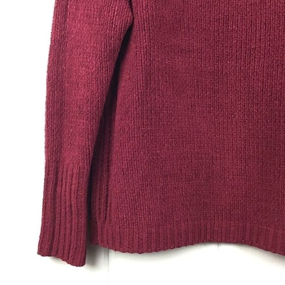 Catherine Malandrino Chenille Sweater Burgundy Cowl Neck, Size XS - Picture 2 of 6